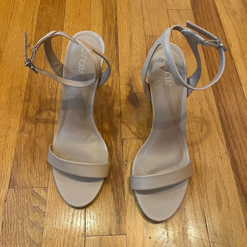 Abound Cream Heels Elegant Medium Heel Sandals